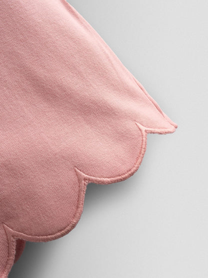 JoJo Maman Bébé Pink Fairy Appliqué Scalloped T-shirt image 4