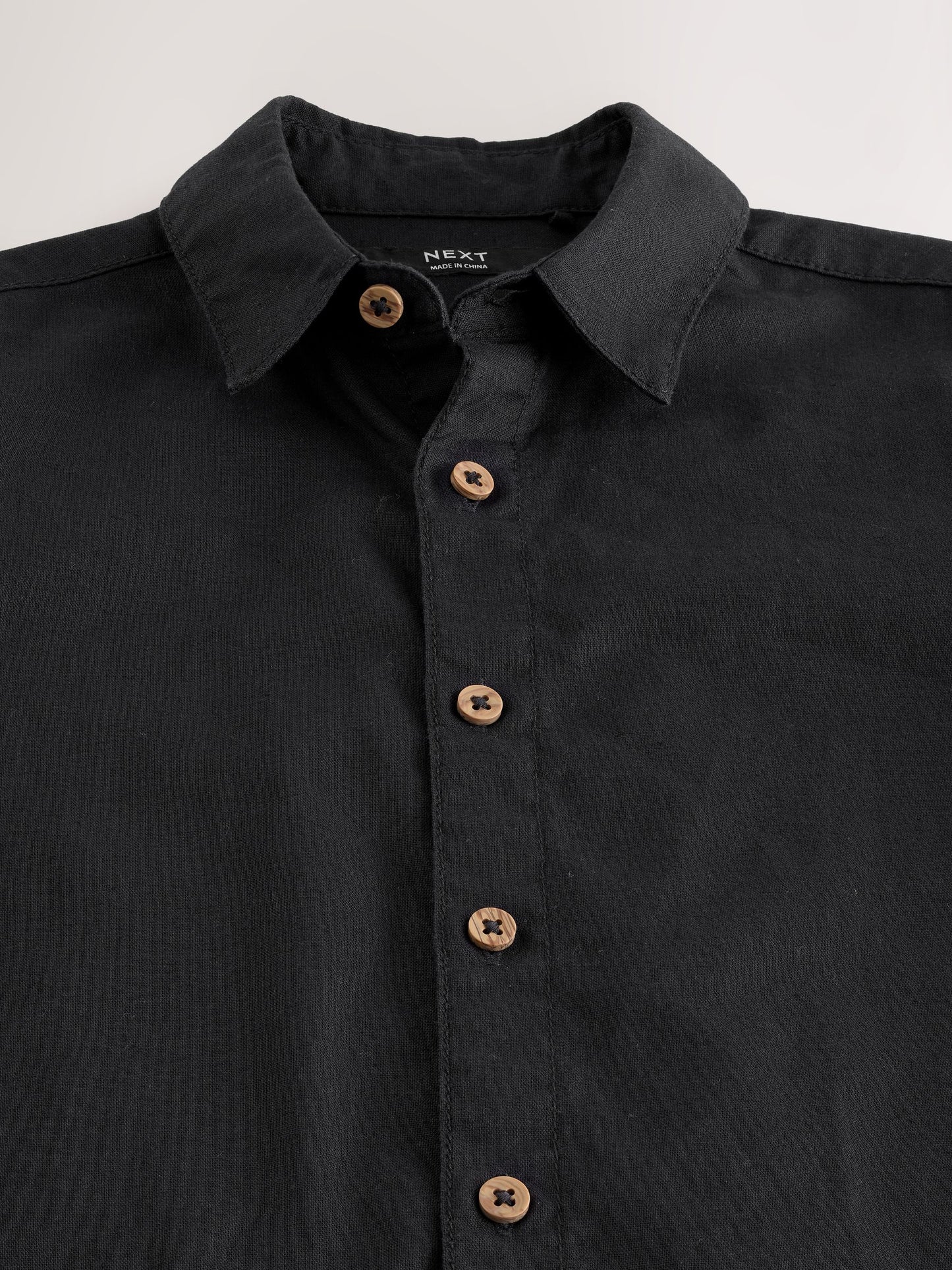 Dsiney Kidz - Black Short Sleeve Linen Blend Shirt (3-16yrs) image 3