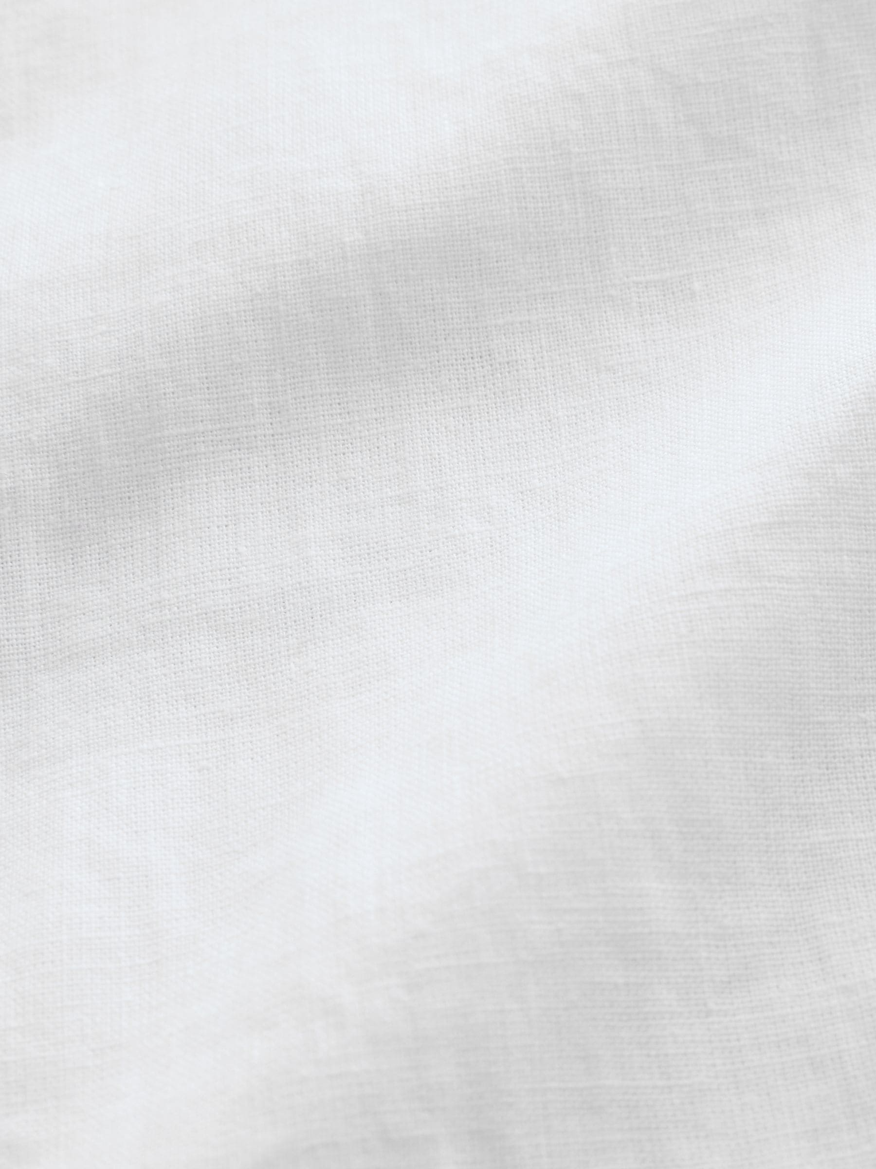 Dsiney Kidz - White Short Sleeve Linen Blend Grandad Collar Shirt (3-16yrs) image 4