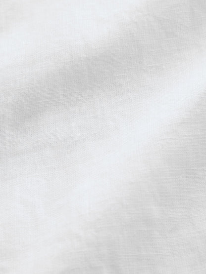 Dsiney Kidz - White Short Sleeve Linen Blend Grandad Collar Shirt (3-16yrs) image 4