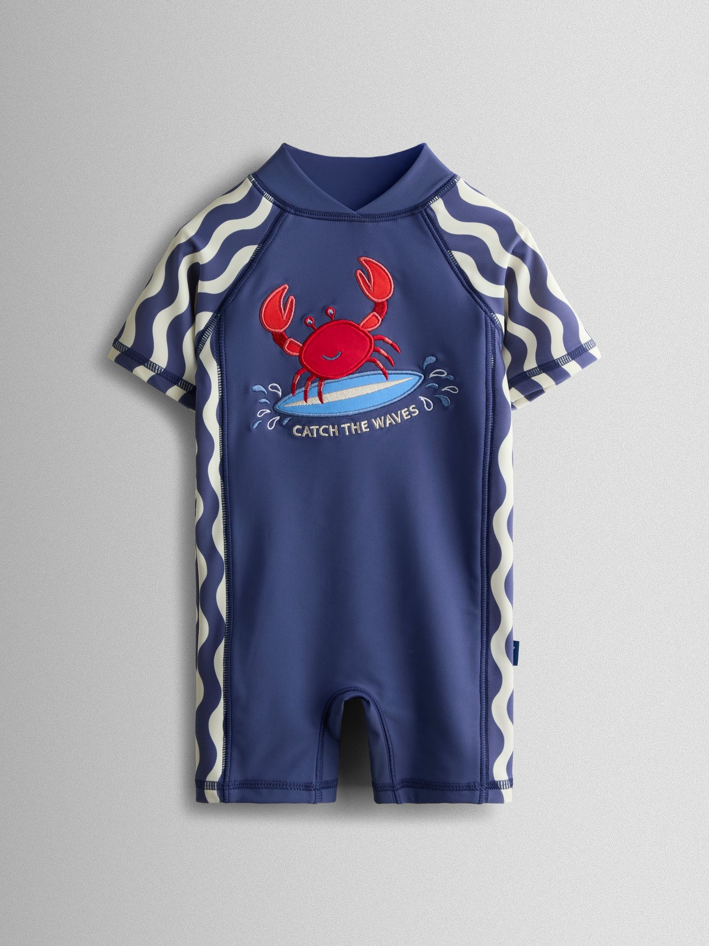 JoJo Maman Bébé Crab Navy Blue UV Sunsafe Suit image 1