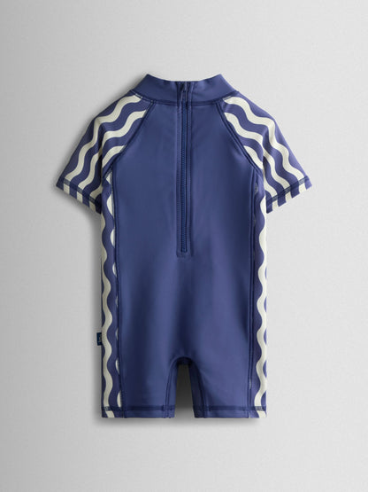 JoJo Maman Bébé Crab Navy Blue UV Sunsafe Suit image 2