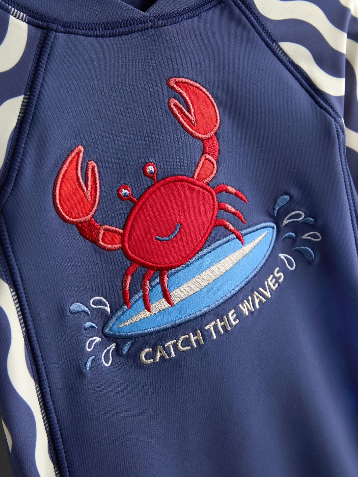 JoJo Maman Bébé Crab Navy Blue UV Sunsafe Suit image 3