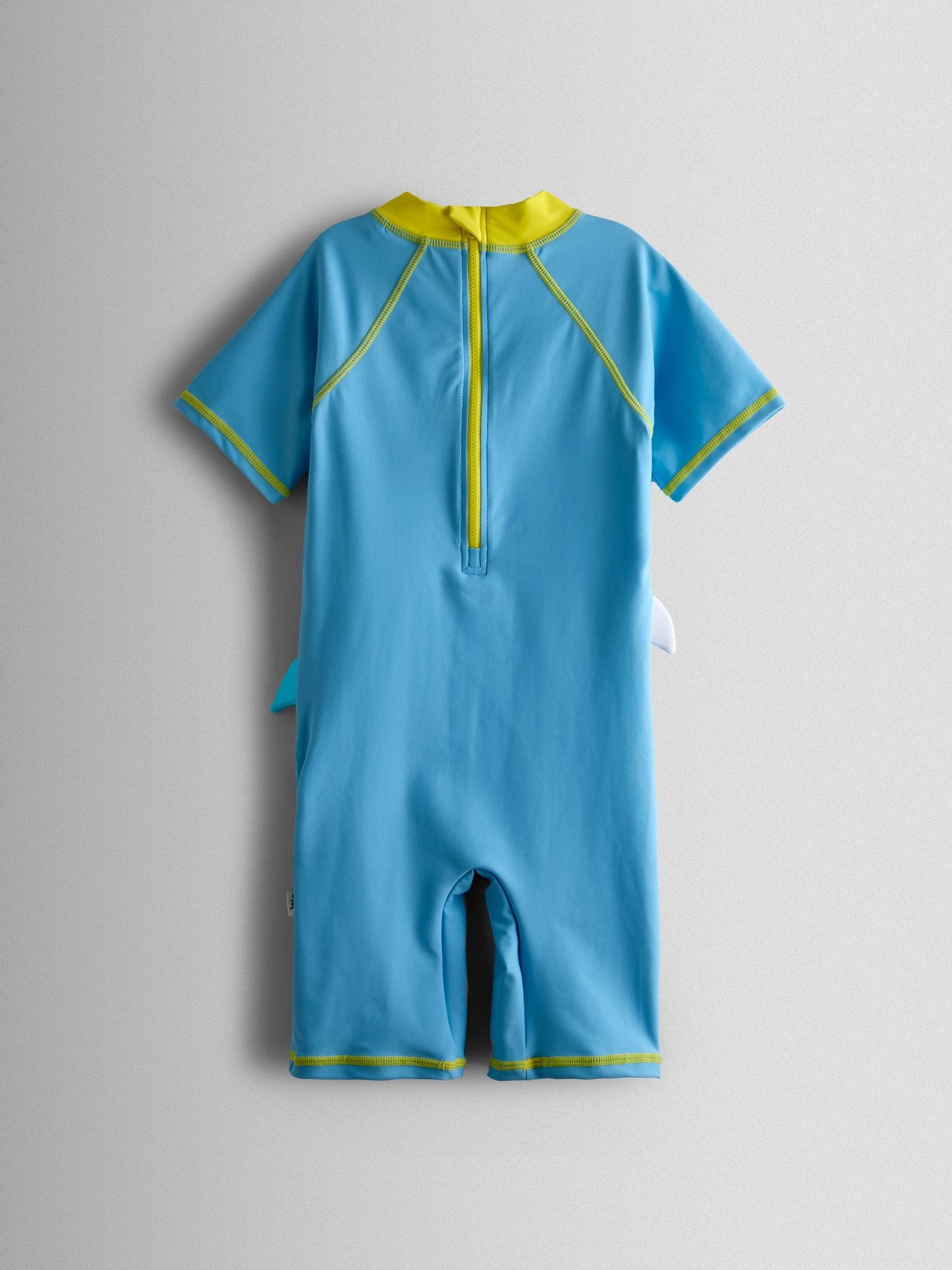 JoJo Maman Bébé Blue Shark Appliqué All-In-One Sun Protection Suit image 2