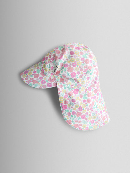 JoJo Maman Bébé Neon Ditsy Floral UV Sun Protection Swim Hat image 1