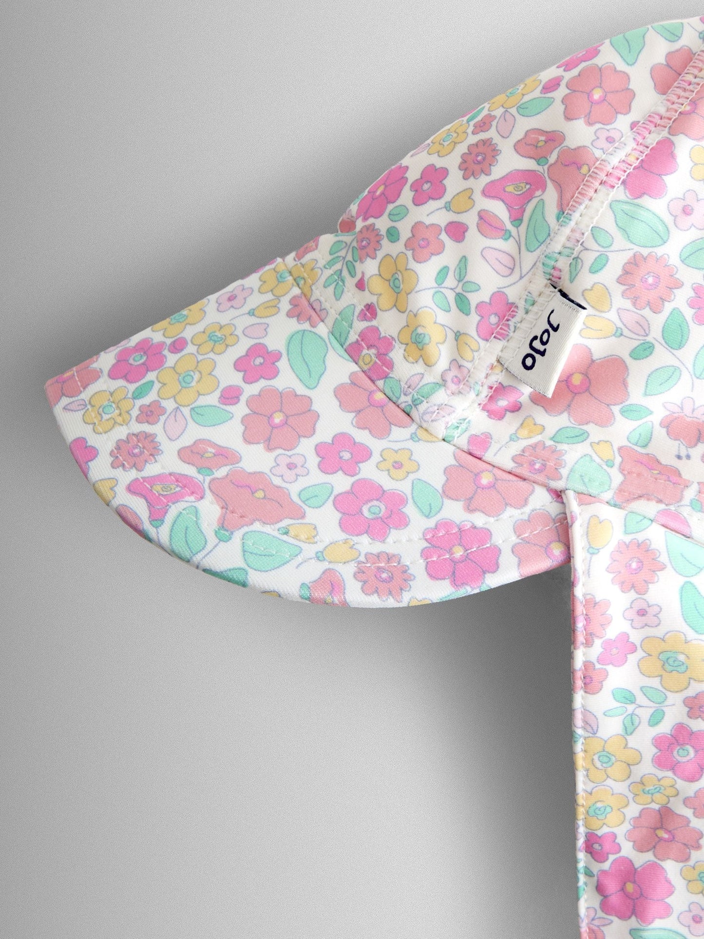 JoJo Maman Bébé Neon Ditsy Floral UV Sun Protection Swim Hat image 2