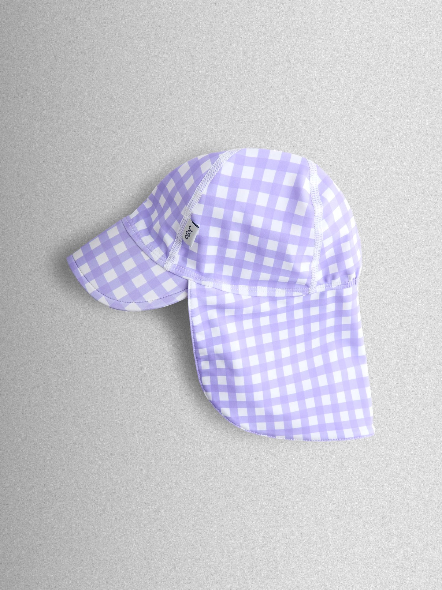 JoJo Maman Bébé Lilac Gingham UV Sun Protection Swim Hat image 1