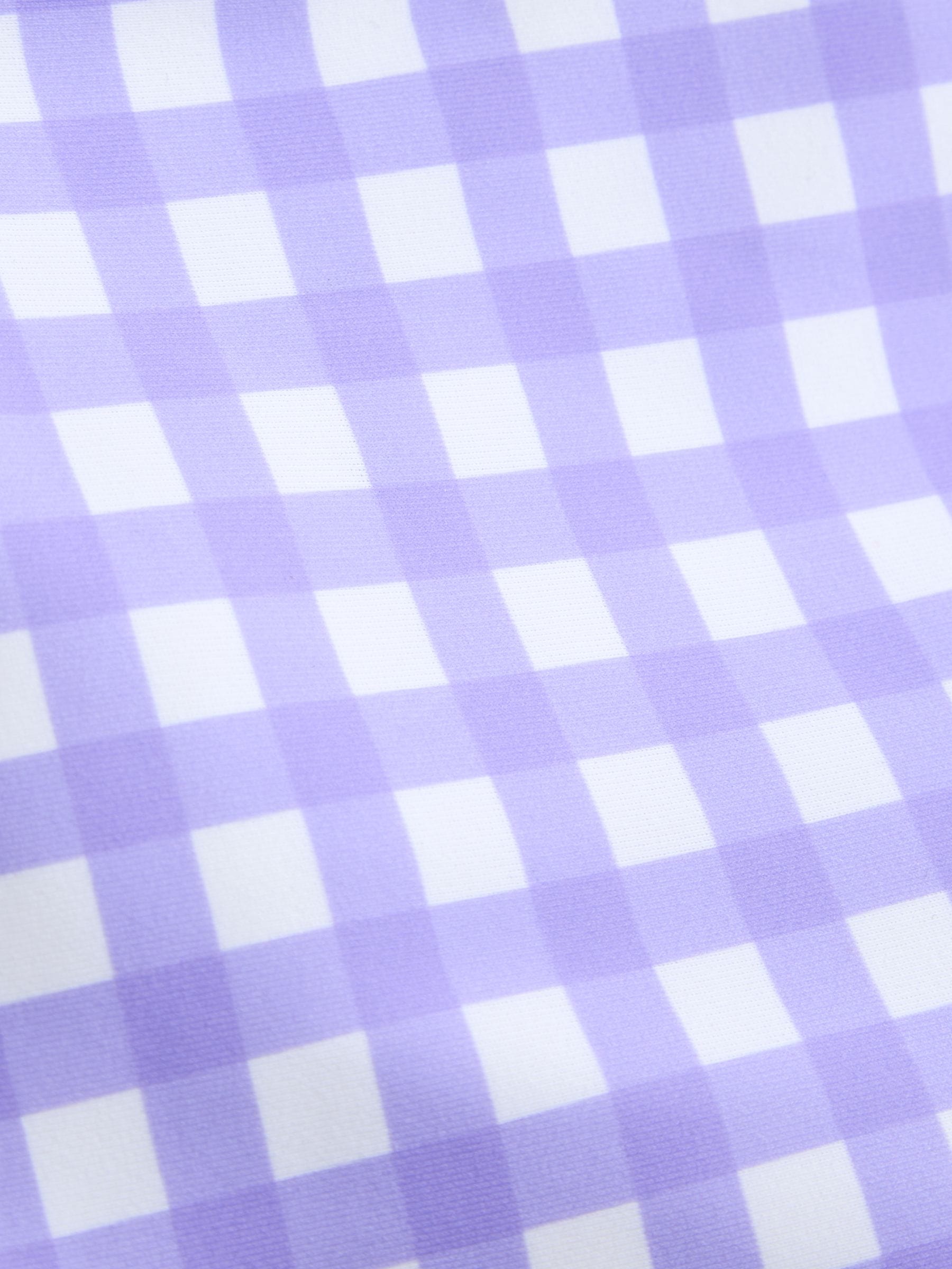 JoJo Maman Bébé Lilac Gingham UV Sun Protection Swim Hat image 3