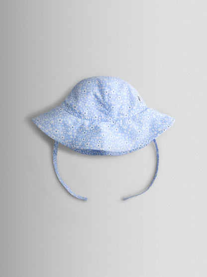 JoJo Maman Bébé Blue Ditsy Floppy Swim Hat image 1