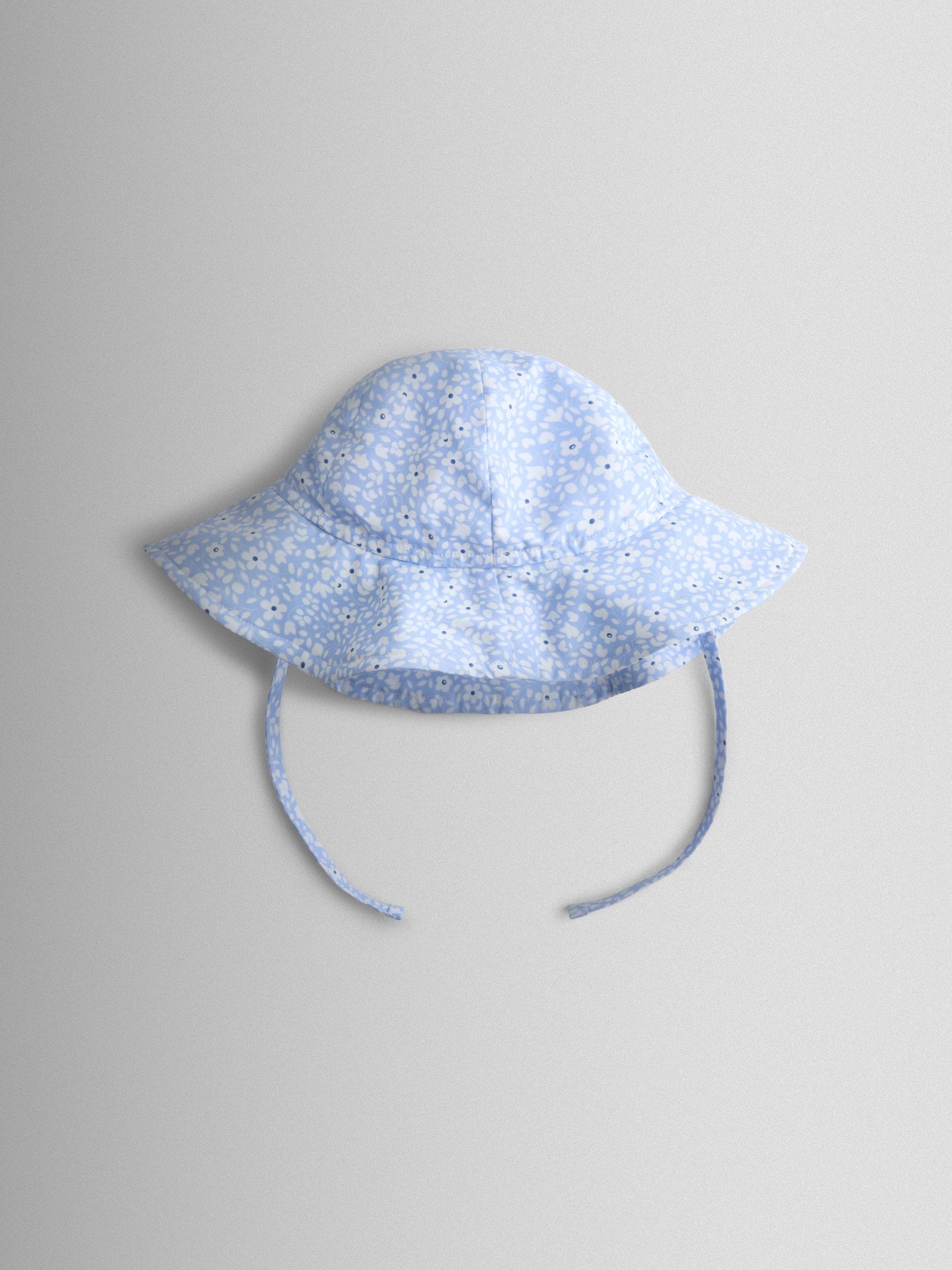 JoJo Maman Bébé Blue Ditsy Floppy Swim Hat image 3