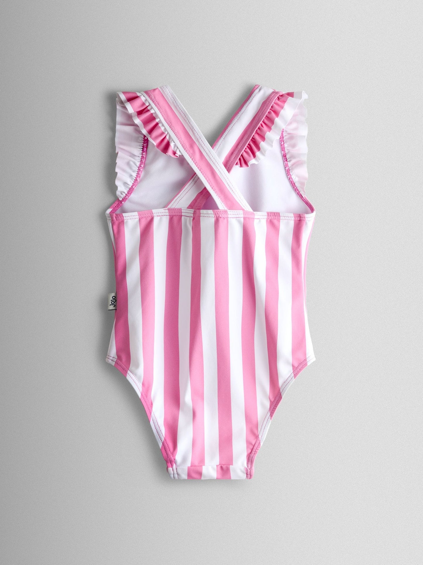 JoJo Maman Bébé Pink 2 Pack Strawberry Stripe Swimsuit image 6
