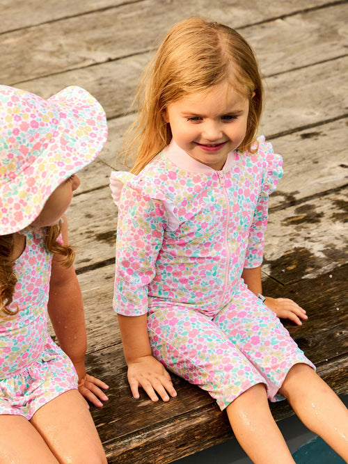 Dsiney Kidz - JoJo Maman Bébé Pink Ditsy Floral UV Sunsafe Suit image 1
