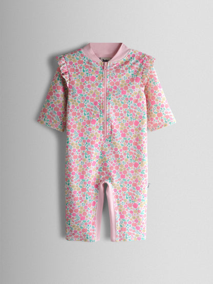 Dsiney Kidz - JoJo Maman Bébé Pink Ditsy Floral UV Sunsafe Suit image 2