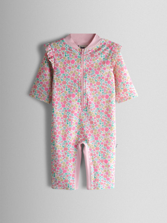 Dsiney Kidz - JoJo Maman Bébé Pink Ditsy Floral UV Sunsafe Suit image 2