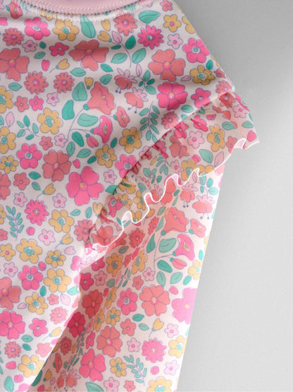 Dsiney Kidz - JoJo Maman Bébé Pink Ditsy Floral UV Sunsafe Suit image 4