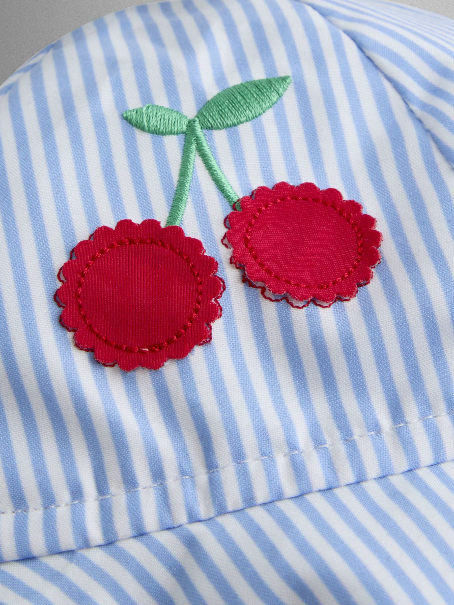 JoJo Maman Bébé Blue Cherry Stripe Floppy Swim Hat image 3
