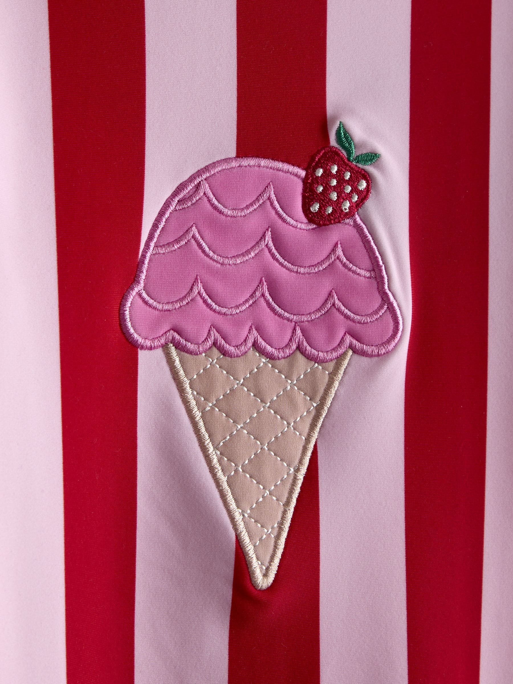 JoJo Maman Bébé Red Stripe Ice Cream UV Sunsafe Suit image 3