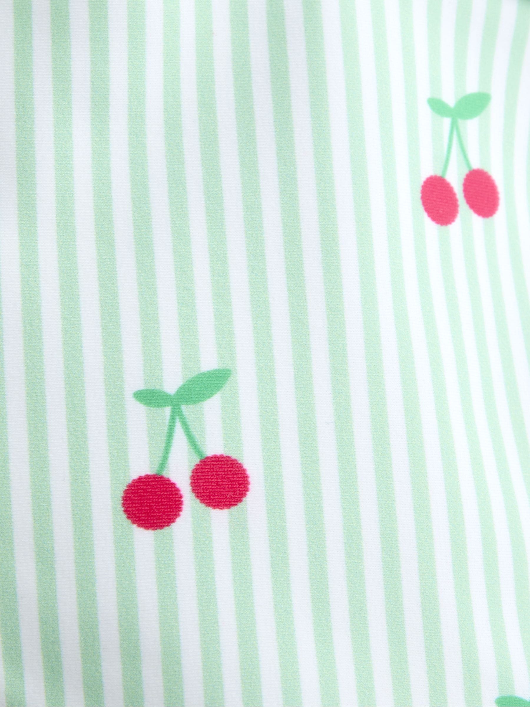 JoJo Maman Bébé Green Cherry Stripe UV Sun Protection Swim Hat image 3