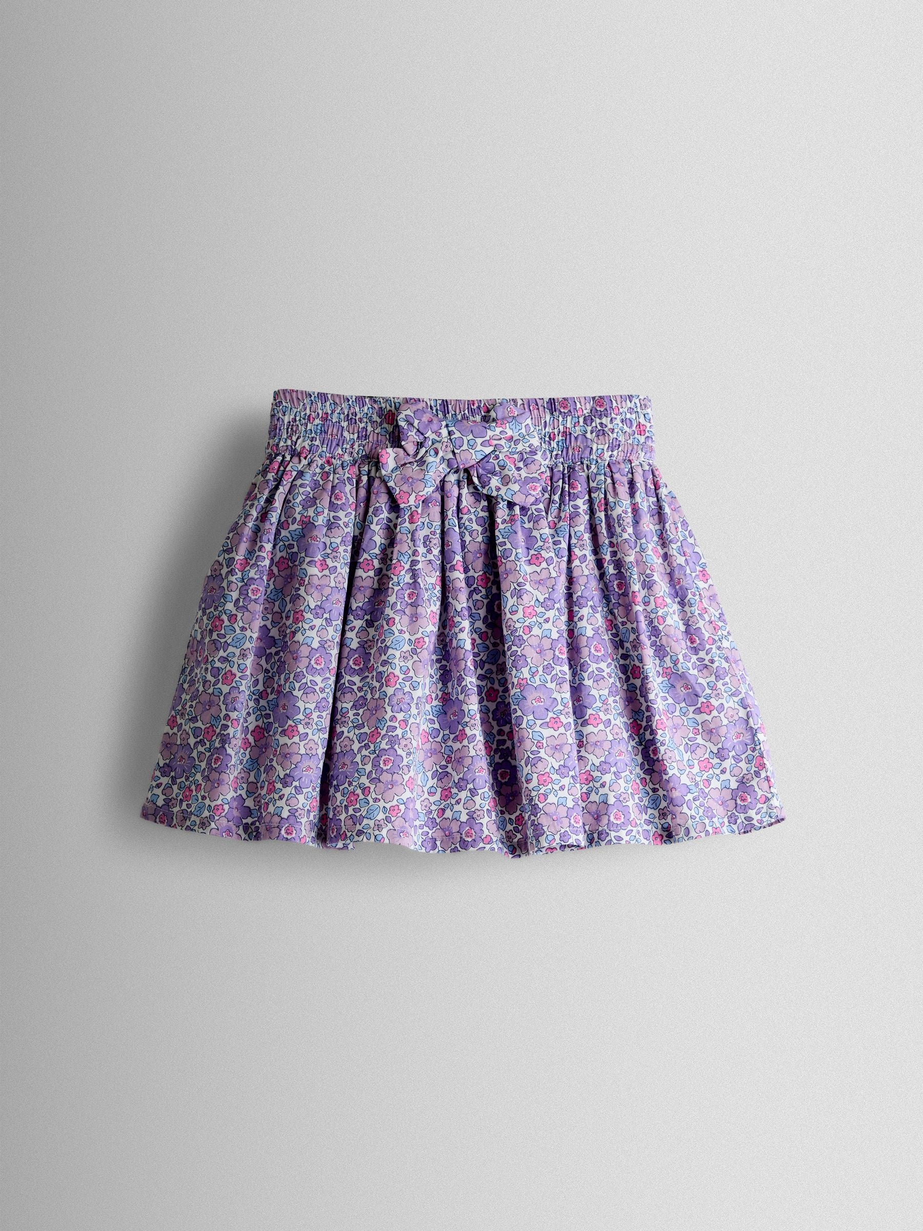 JoJo Maman Bébé Light Pink Floral Collared T-Shirt & Skirt Set image 5