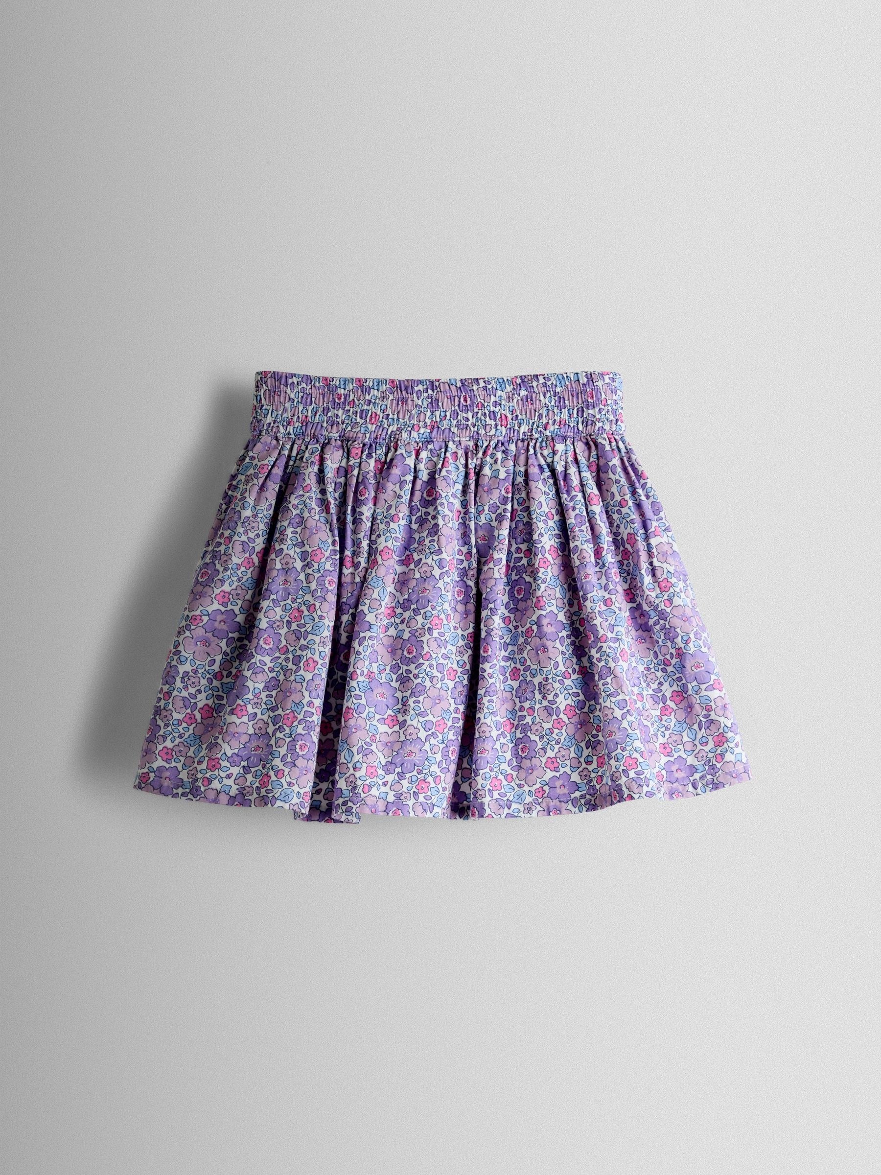 JoJo Maman Bébé Light Pink Floral Collared T-Shirt & Skirt Set image 6