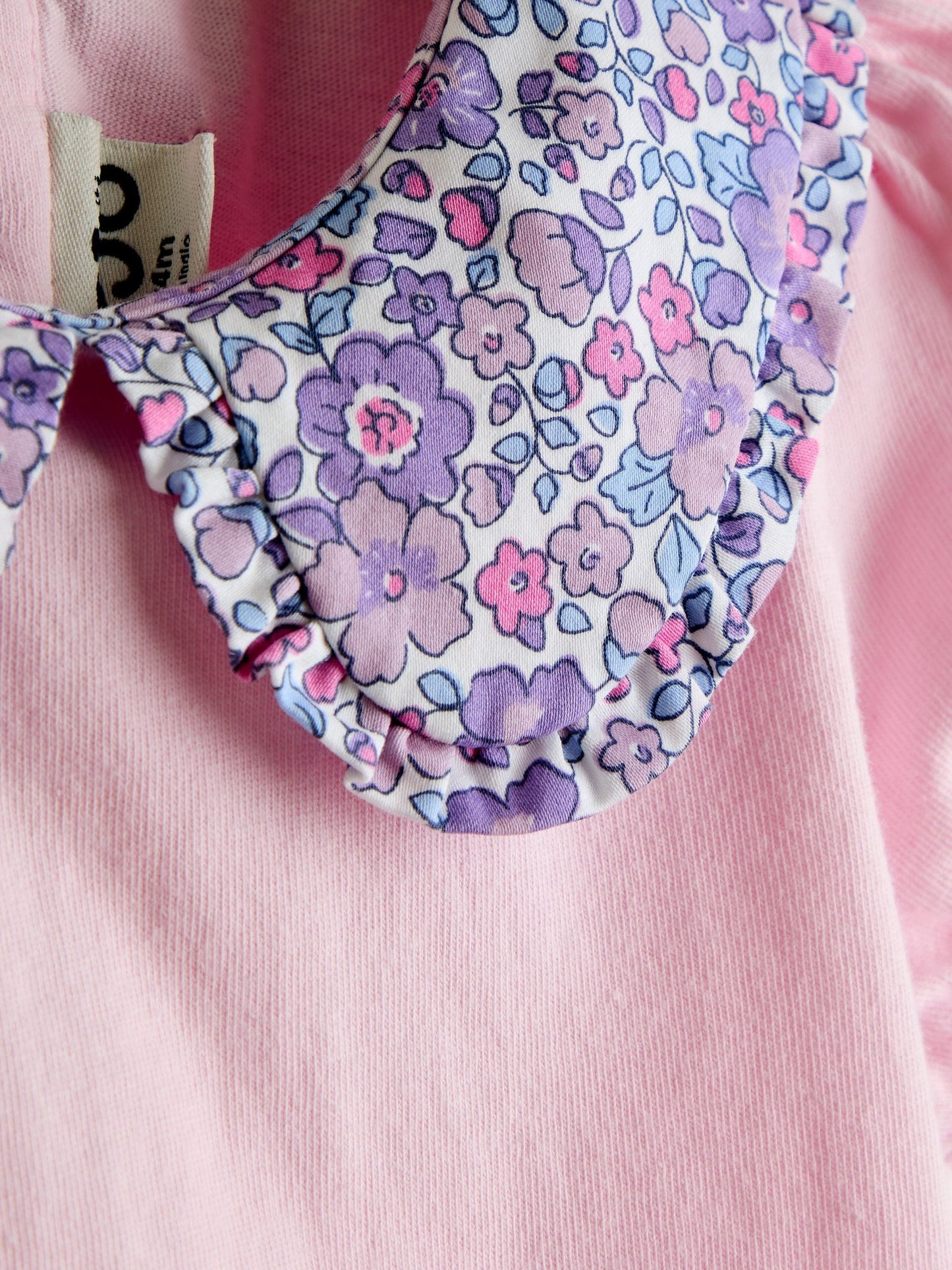 JoJo Maman Bébé Light Pink Floral Collared T-Shirt & Skirt Set image 7