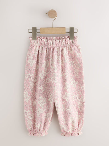 Orange Ditsy Floral Textured Bloomer Trousers (3mths-7yrs) image 5