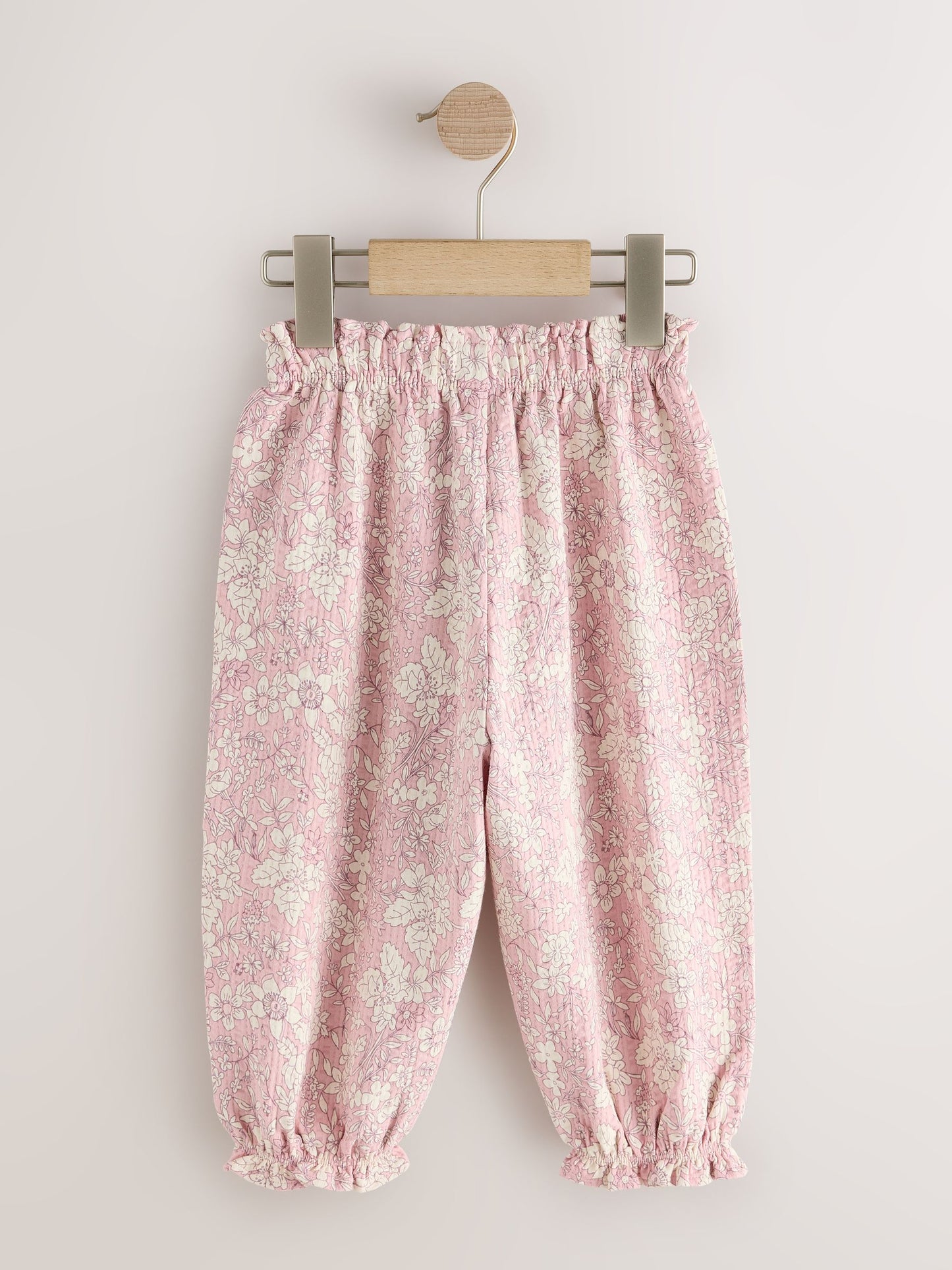 Orange Ditsy Floral Textured Bloomer Trousers (3mths-7yrs) image 6