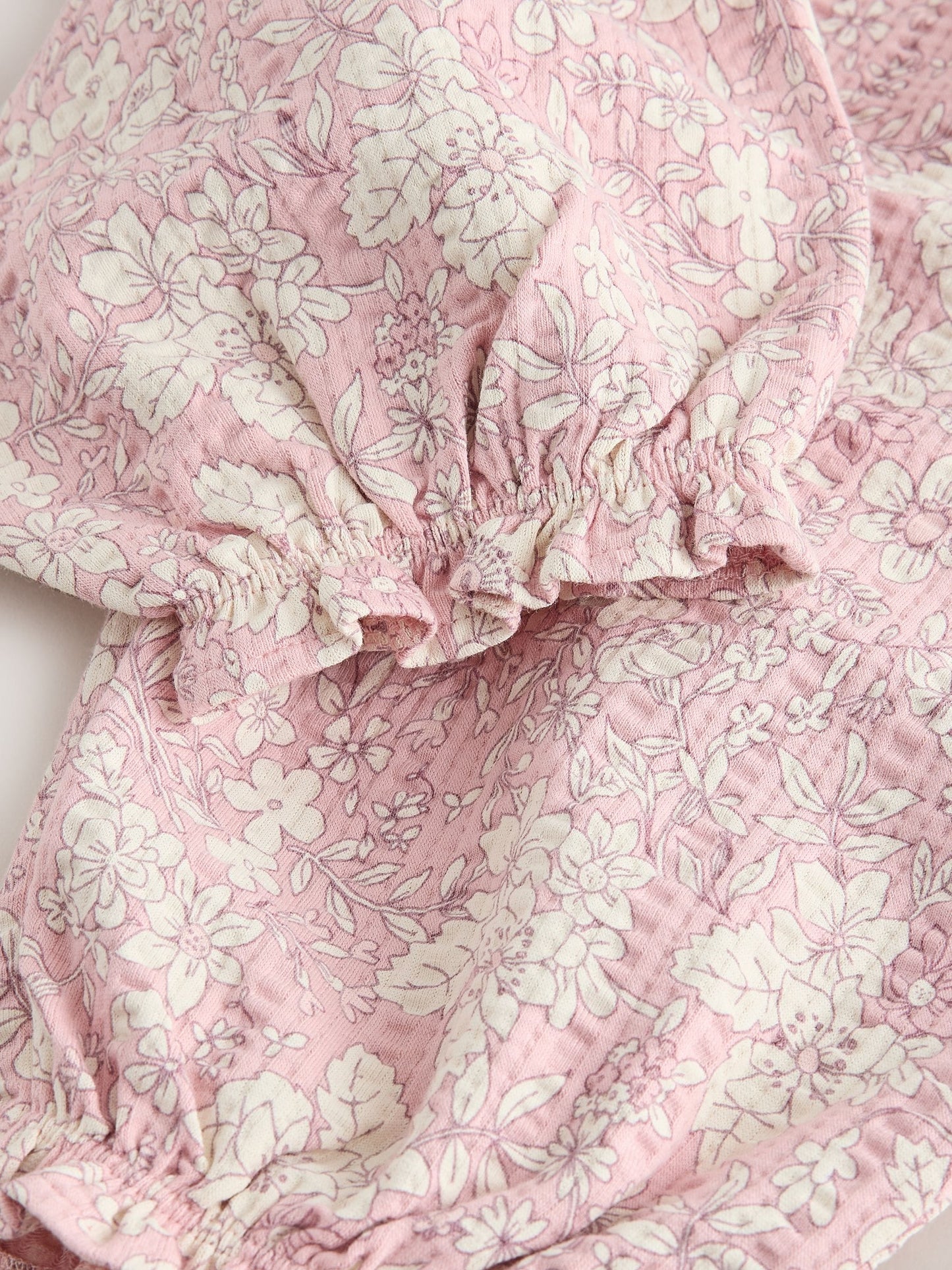 Orange Ditsy Floral Textured Bloomer Trousers (3mths-7yrs) image 7
