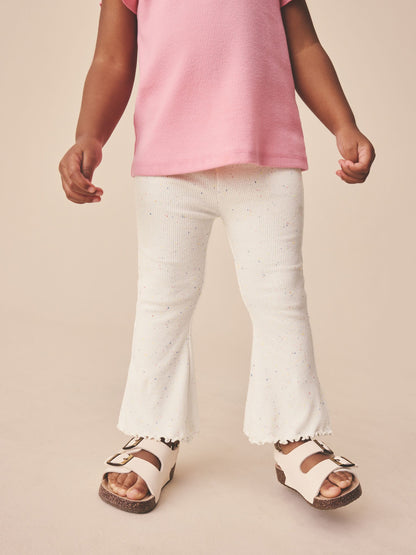 Oatmarl Nep Rib Flare Leggings (3mths-7yrs) image 1