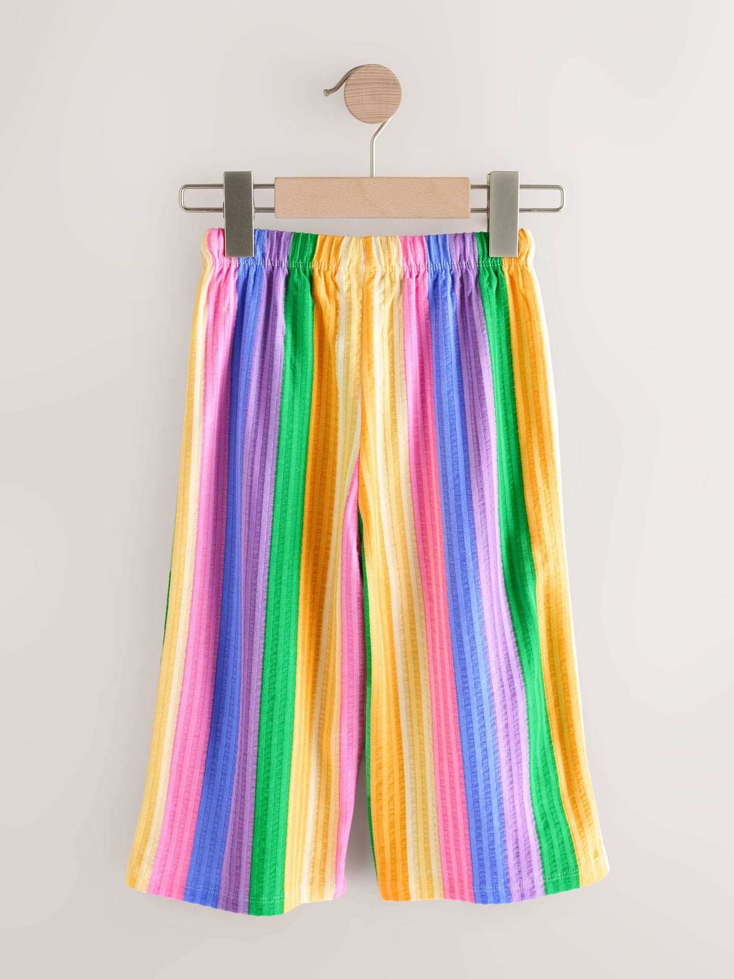 Pink Rainbow Stripe Wide Leg Trousers (3mths-7yrs) image 5