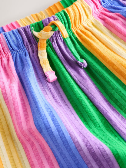 Pink Rainbow Stripe Wide Leg Trousers (3mths-7yrs) image 6