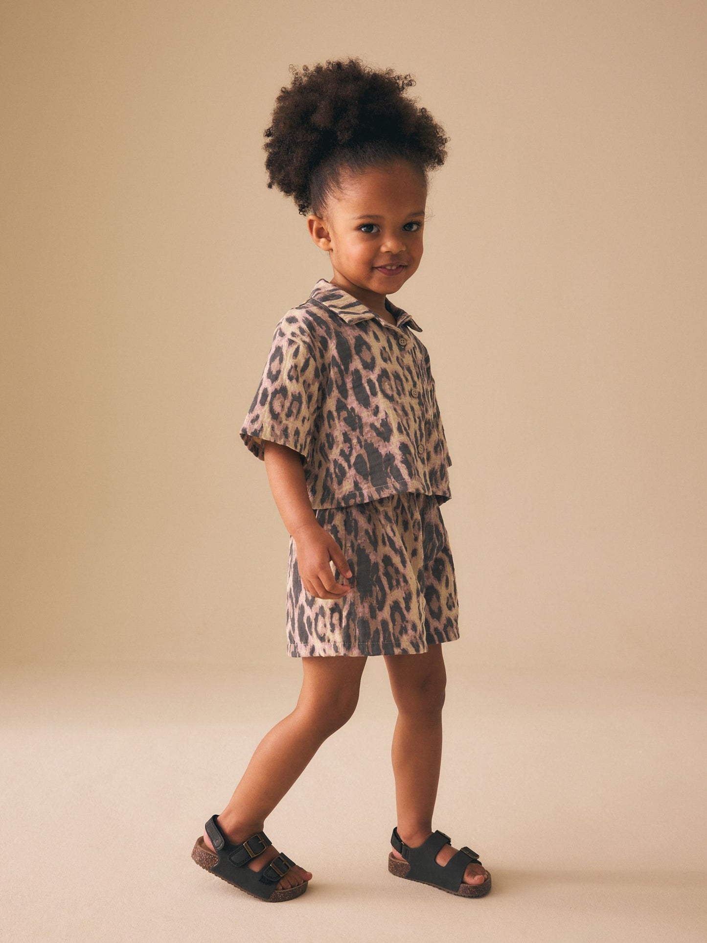 Animal Print Shirt And Short Co-Ord Set (3mths-10yrs) image 1