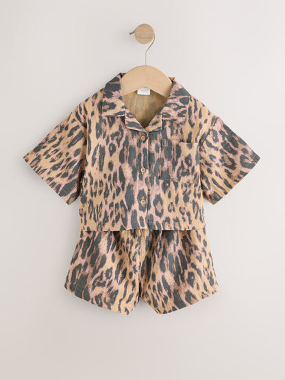 Animal Print Shirt And Short Co-Ord Set (3mths-10yrs) image 5