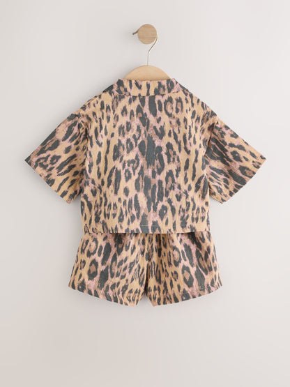 Animal Print Shirt And Short Co-Ord Set (3mths-10yrs) image 7