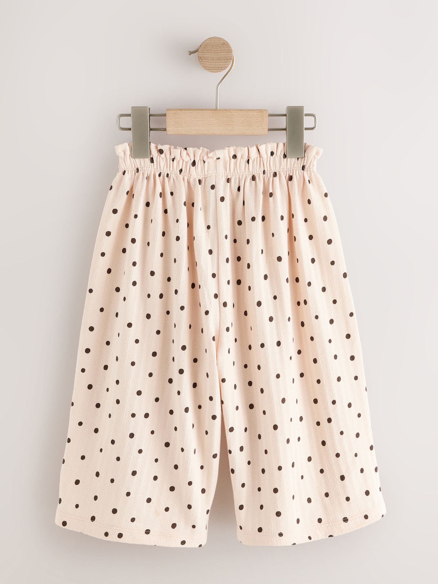 Ecru Mono Spot Wide Leg Trousers (3mths-7yrs) image 4