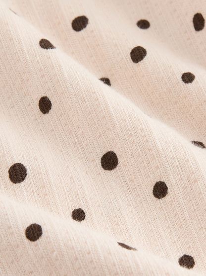 Ecru Mono Spot Wide Leg Trousers (3mths-7yrs) image 6