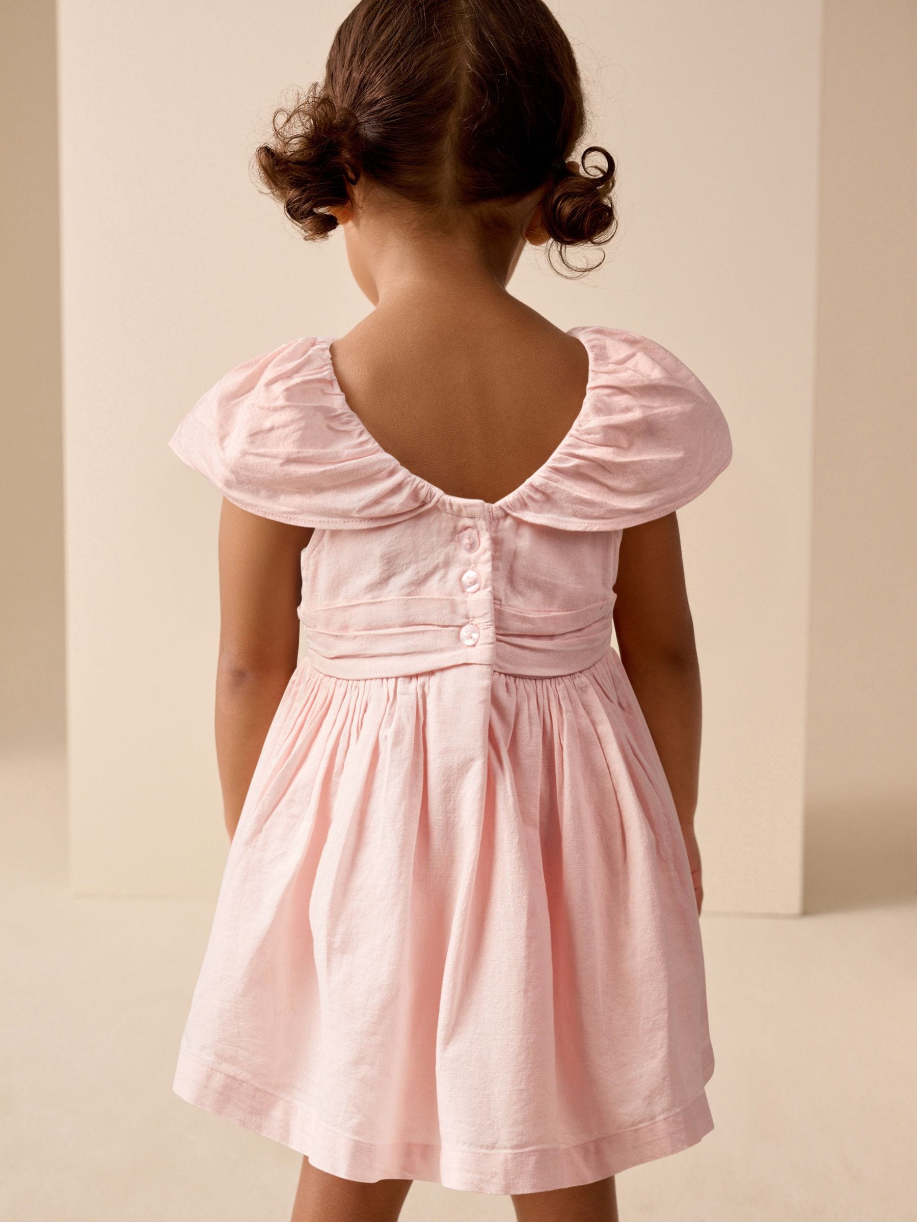 Pale Pink Angel Sleeve Prom Dress (3mths-8yrs) image 4