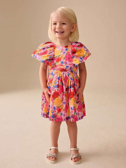 Dsiney Kidz - Multi Bright Print Angel Sleeve Prom Dress (3mths-8yrs) image 1
