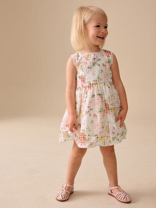 Dsiney Kidz - Pale Pink Floral Prom Dress (3mths-8yrs) image 1