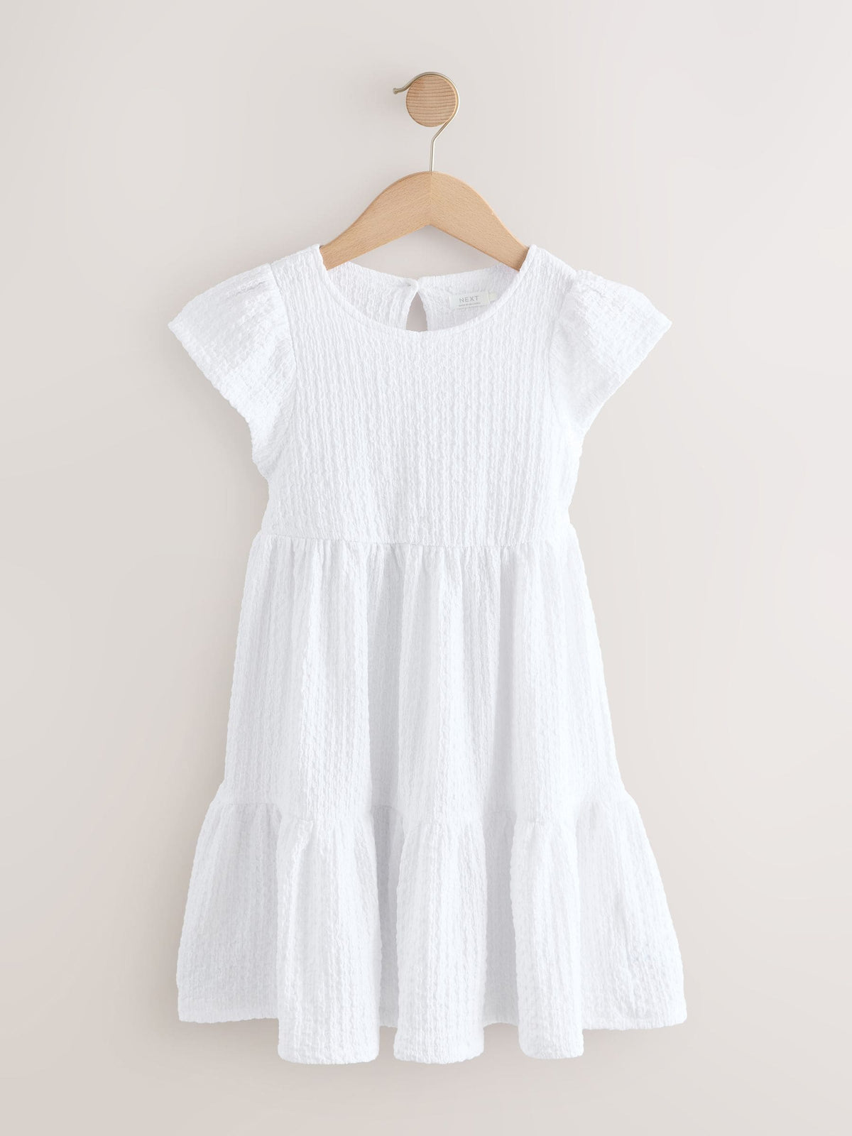 Dsiney Kidz - White Angel Sleeve Crinkle Dress (3-16yrs) image 4