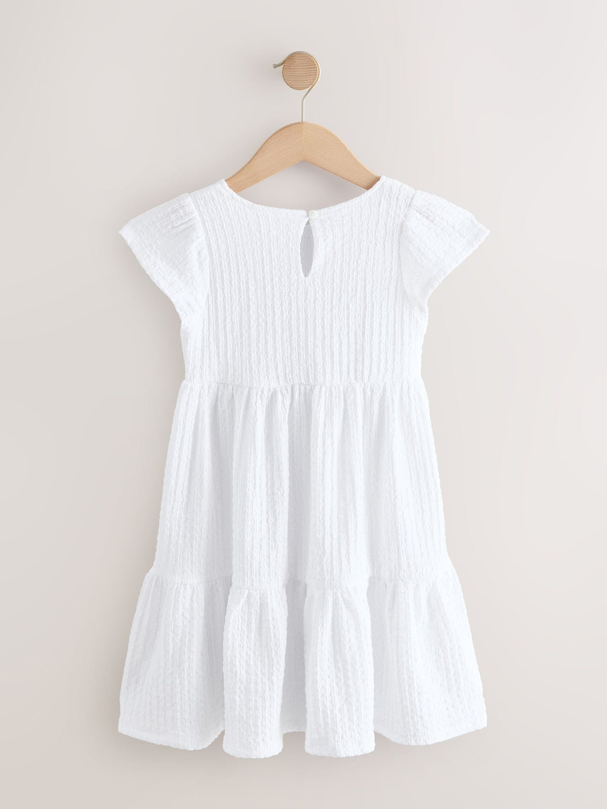 Dsiney Kidz - White Angel Sleeve Crinkle Dress (3-16yrs) image 5