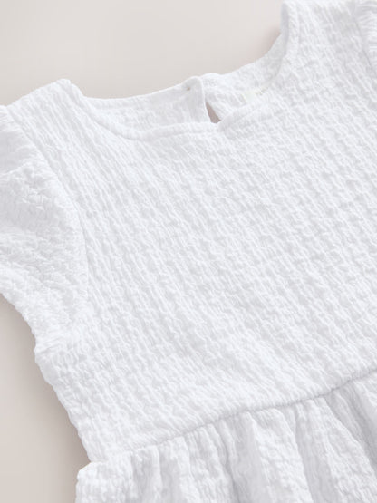 Dsiney Kidz - White Angel Sleeve Crinkle Dress (3-16yrs) image 6