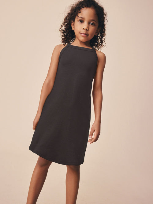 Black Rib Racer Dress (3-16yrs) image 1