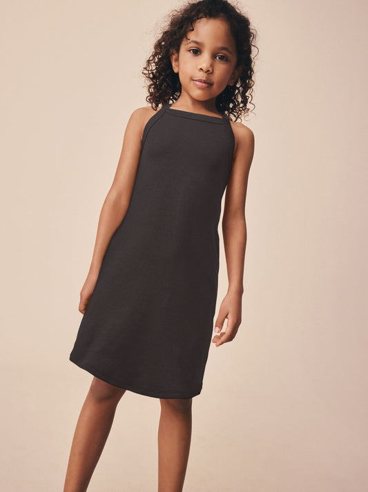 Black Rib Racer Dress (3-16yrs) image 1
