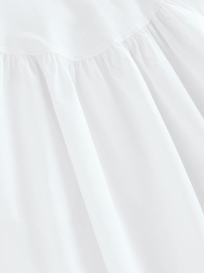 White Jersey Woven Mix Sleeveless Dress (3-16yrs) image 8