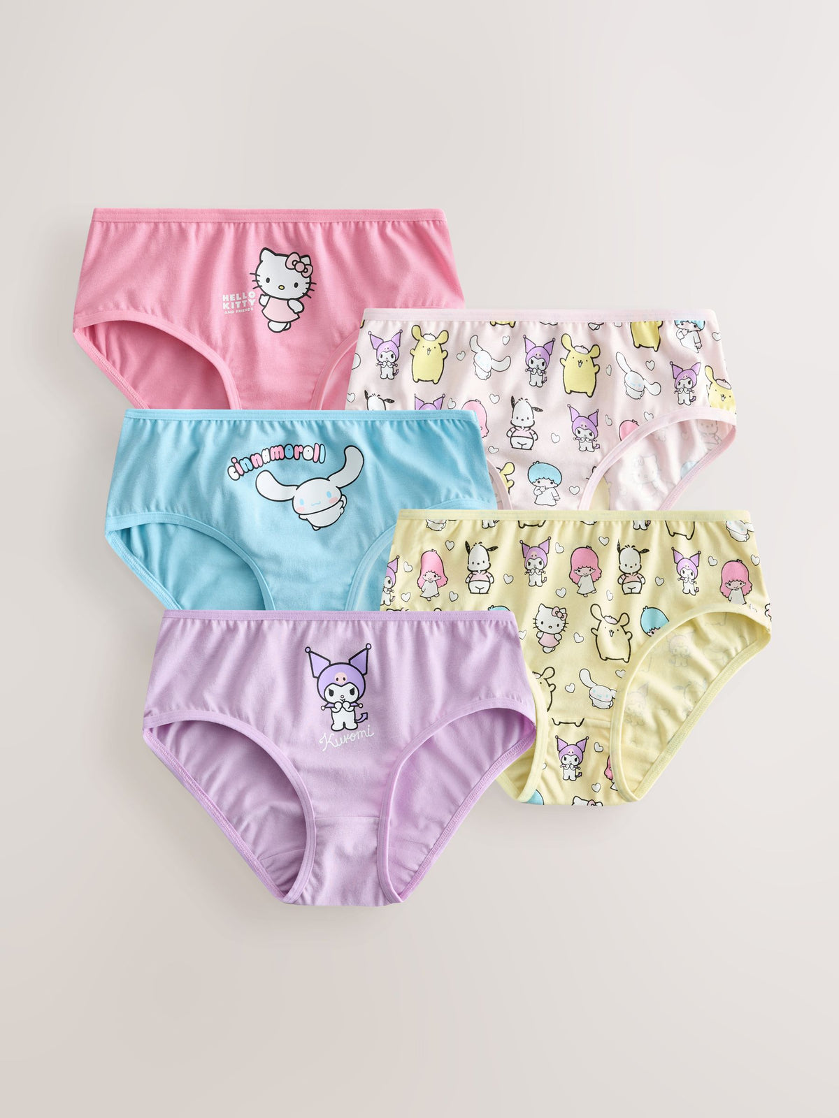 Lilac Purple Hello Kitty and Friends 5 Pack Brief (1.5-12yrs) - image 1
