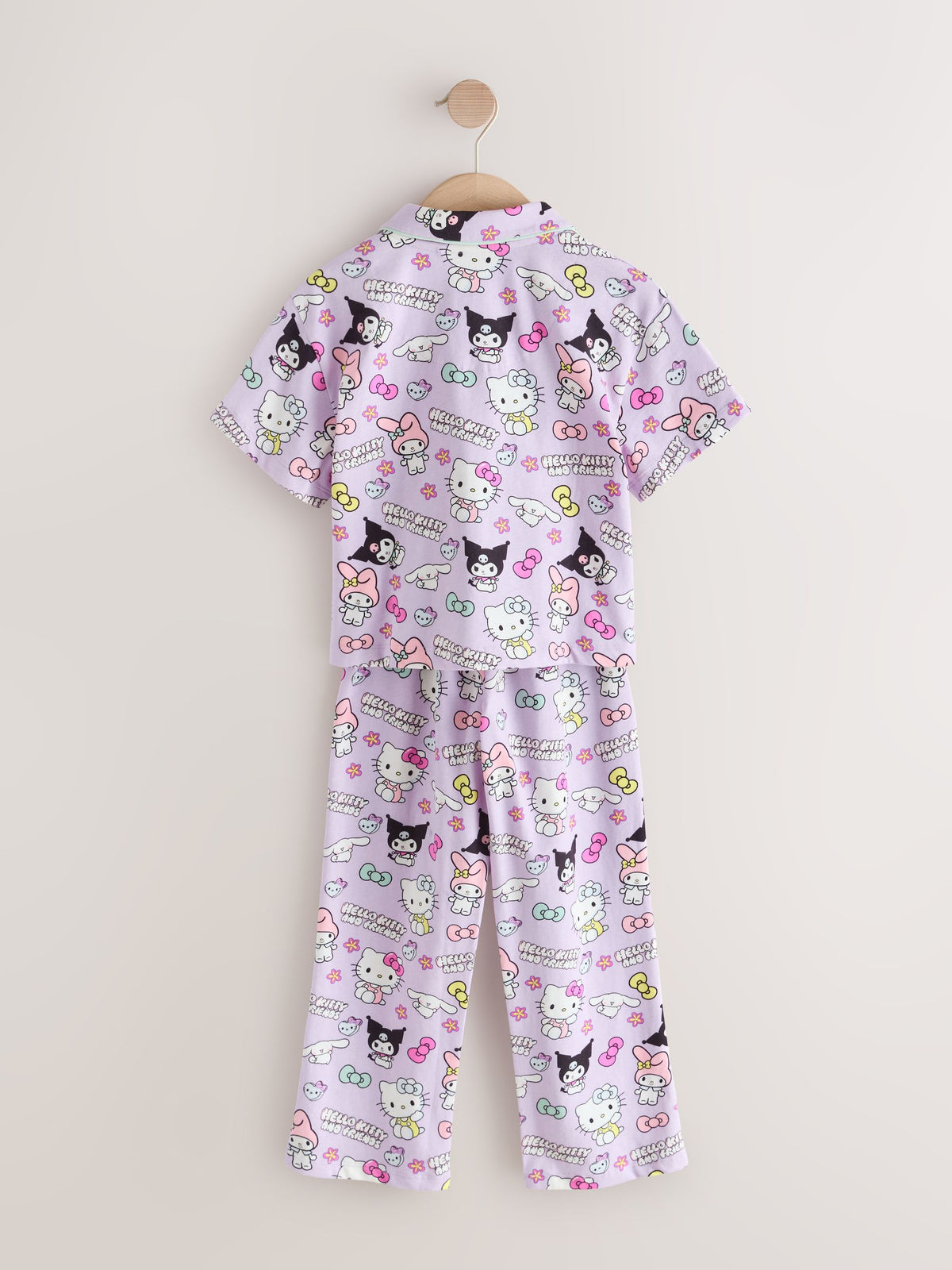 Lilac Purple Hello Kitty Button Through Pyjamas (3-16yrs) - image 2