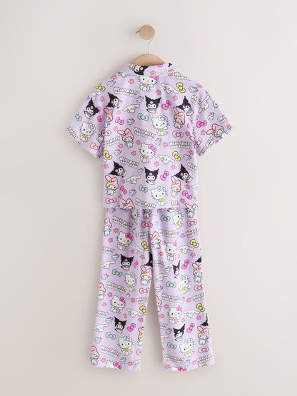 Lilac Purple Hello Kitty Button Through Pyjamas (3-16yrs) - image 2
