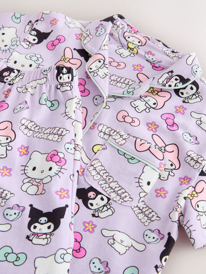 Lilac Purple Hello Kitty Button Through Pyjamas (3-16yrs) - image 3