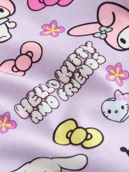 Lilac Purple Hello Kitty Button Through Pyjamas (3-16yrs) - image 4